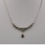 Stříbrný náhrdelník s rubínem a markazity