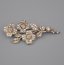 Stříbrná brož ve tvaru květin zdobená kamínky