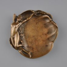 Bronzová secesní miska na vizitky